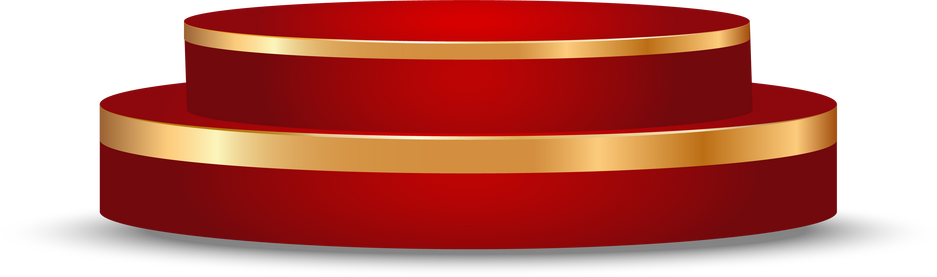 Red and Golden line Podium