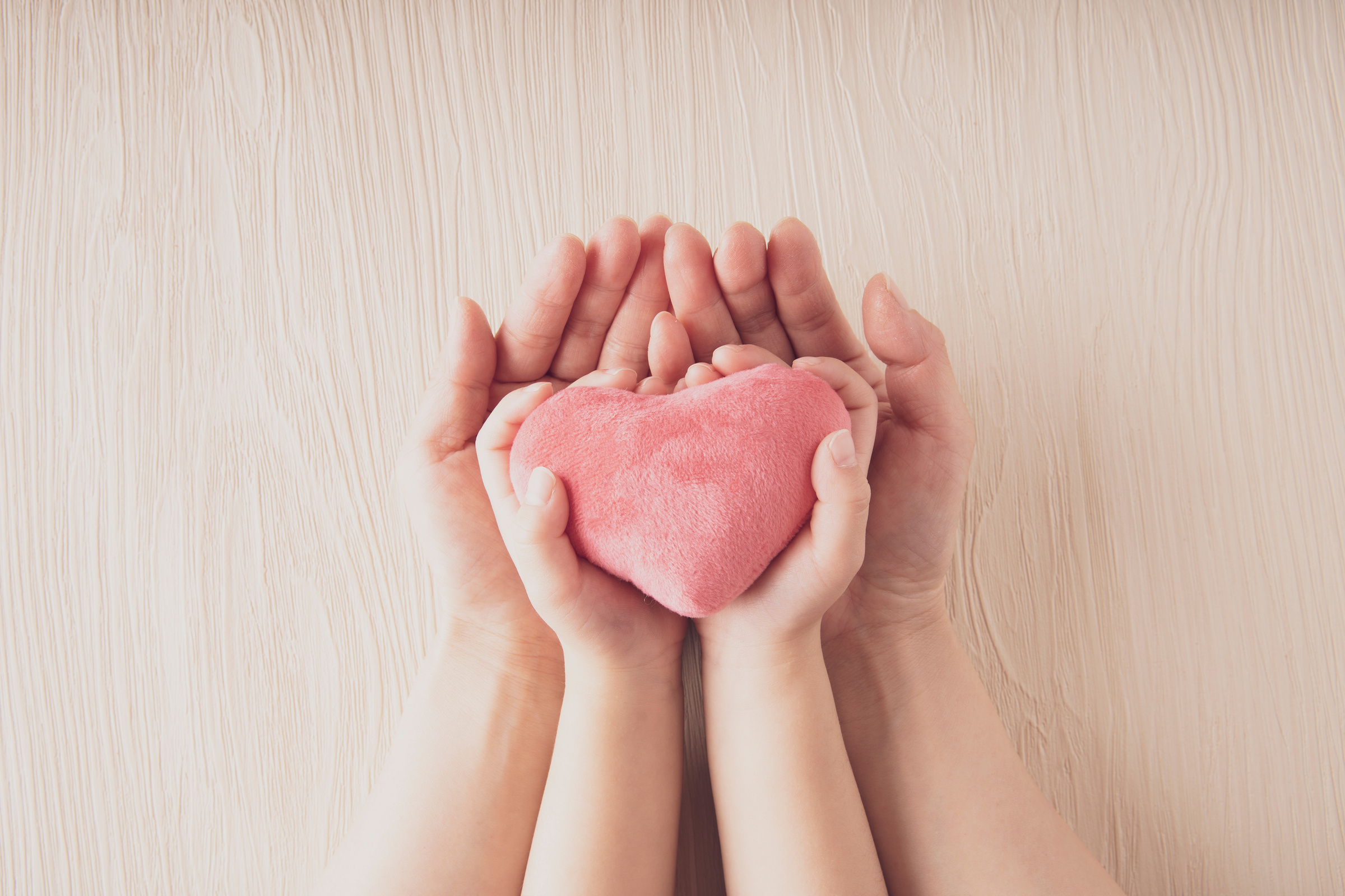 mother and daughter have heart