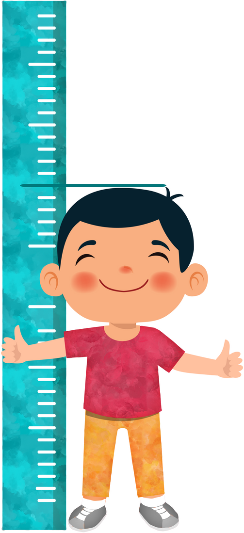 A Boy with a Huge Ruler